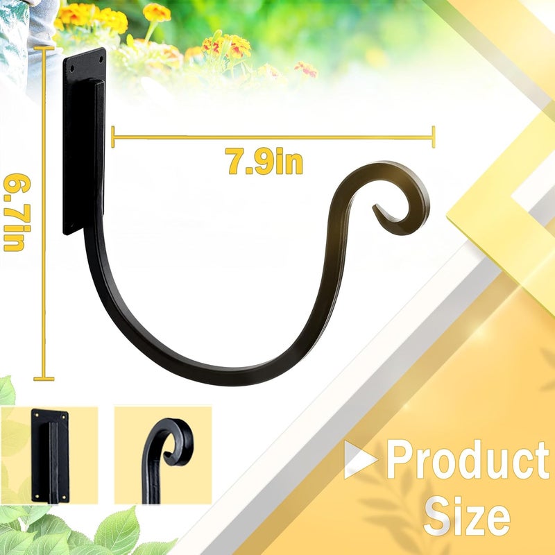 YANGSHUO Garden Hose Holder Outside: 2 Pack Wall Mount Water Hose Holder - Heavy Duty Garden Water Hose Hanger for Outside Hose Storage - Image 5